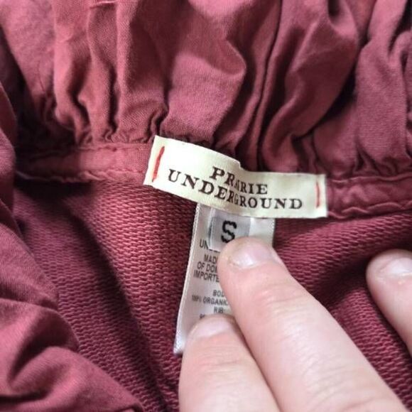 Prairie Underground Long Cloak Hoodie in raspberry sz Small - Picture 2 of 4